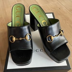 Gucci mule heels. New, never worn. Size 38.5